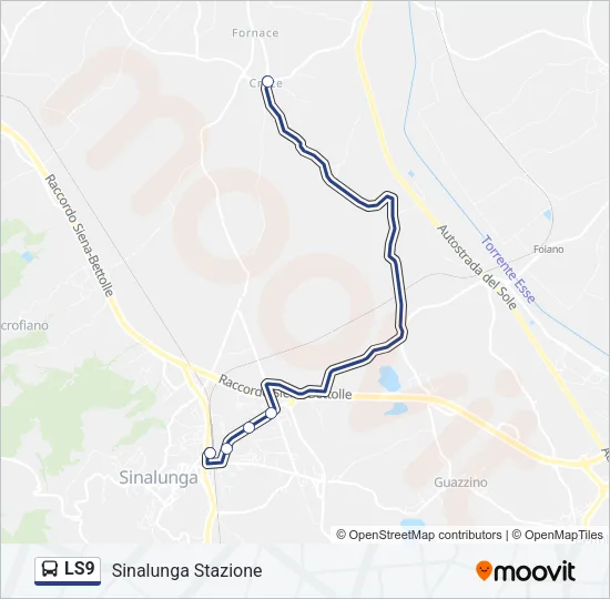 LS9 Bus Line Map