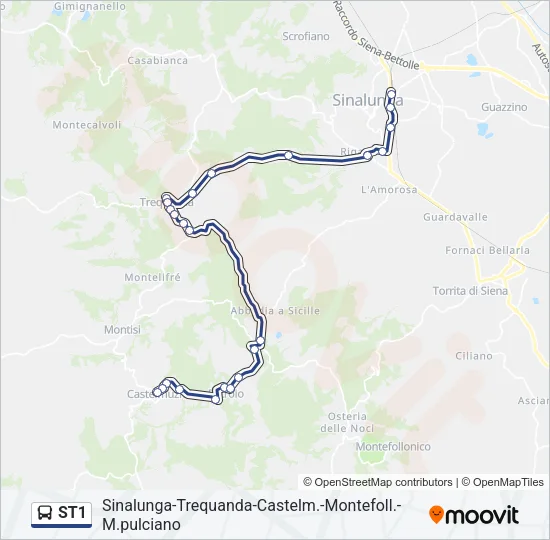 ST1 Bus Line Map