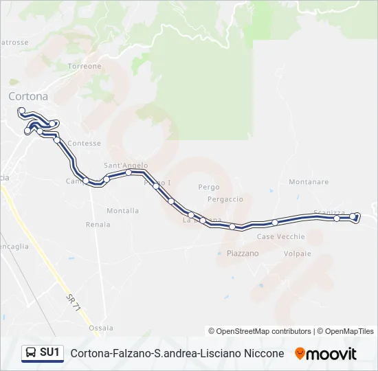 SU1 Bus Line Map