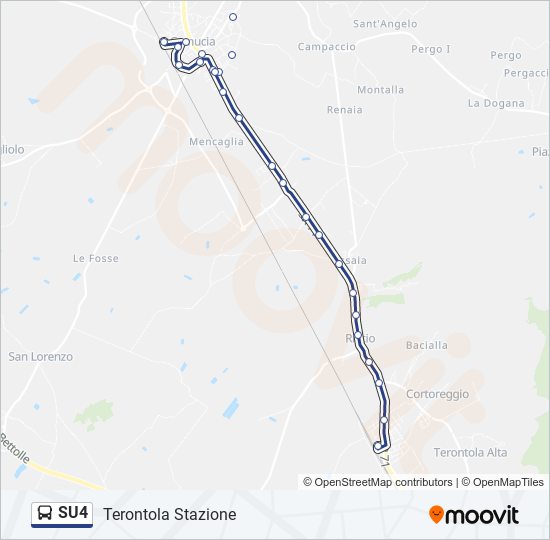 su4 Route Schedules Stops Maps Su4 Terontola Stazione Updated