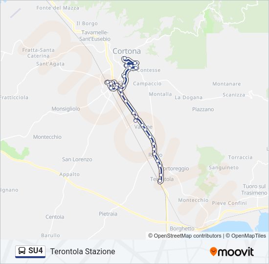 SU4 Bus Line Map