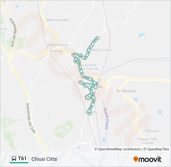 T61 Bus Line Map
