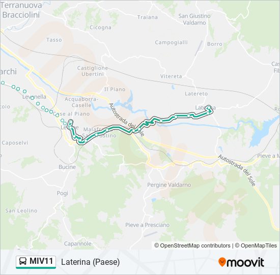 MIV11 bus Line Map