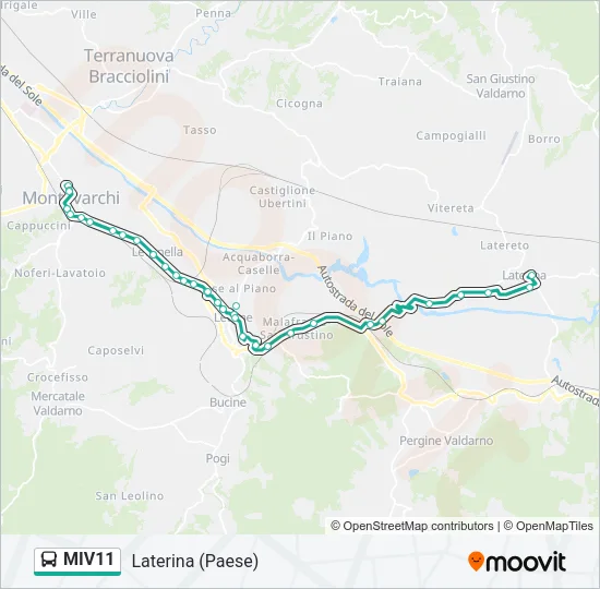 MIV11 Bus Line Map