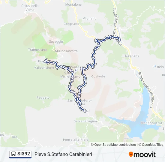 SI392 Bus Line Map