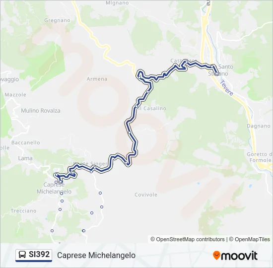 SI392 Bus Line Map