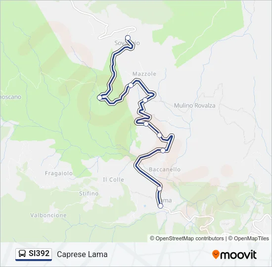 SI392 Bus Line Map