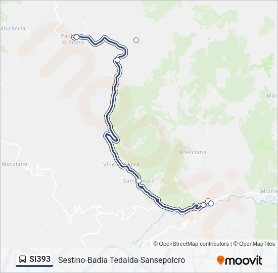 SI393 Bus Line Map