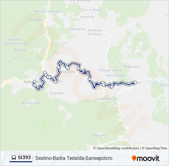 SI393 bus Line Map