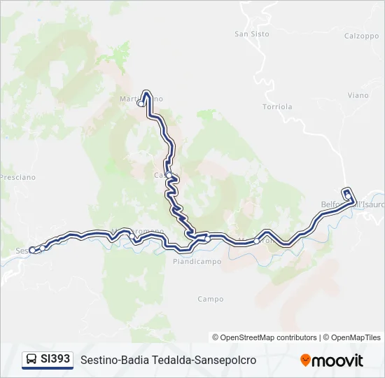 SI393 Bus Line Map
