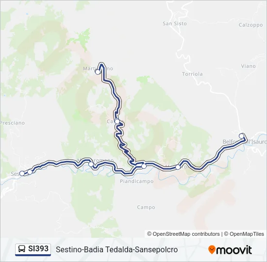 SI393 Bus Line Map