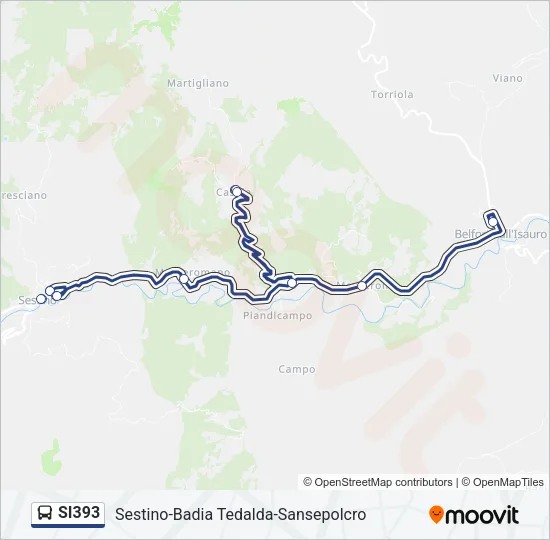 SI393 Bus Line Map