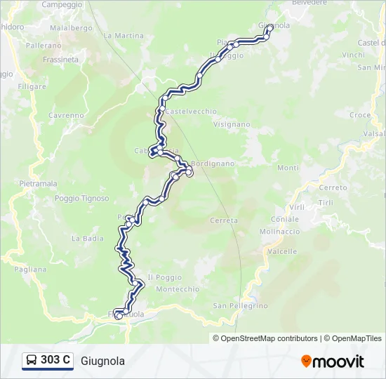 303 C Bus Line Map