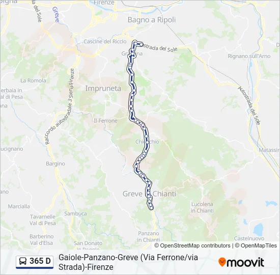 365 D Bus Line Map