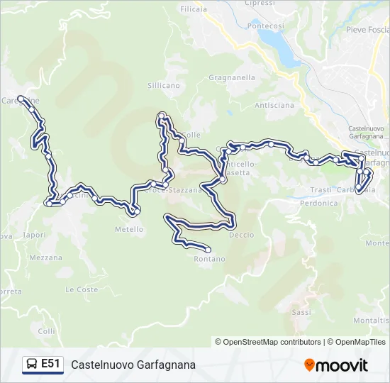 E51 Bus Line Map