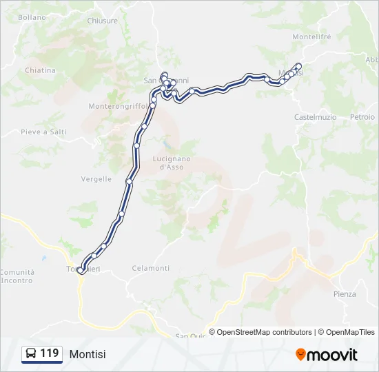 119 Bus Line Map