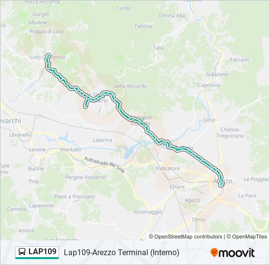 lap109 Route Schedules Stops Maps Lap109 Arezzo Terminal