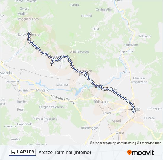 LAP109 bus Line Map