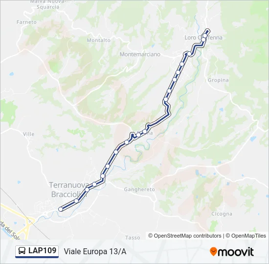LAP109 Bus Line Map