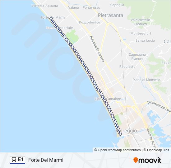 E1 bus Line Map