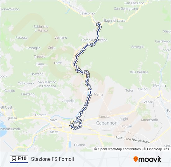 Linea : Orari, Fermate E Mappe - Stazione FS Fornoli (Aggiornato)