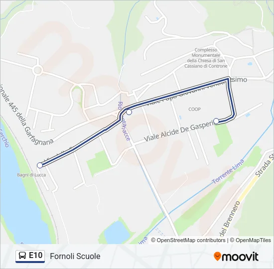 E10 Bus Line Map