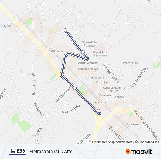 E36 bus Line Map