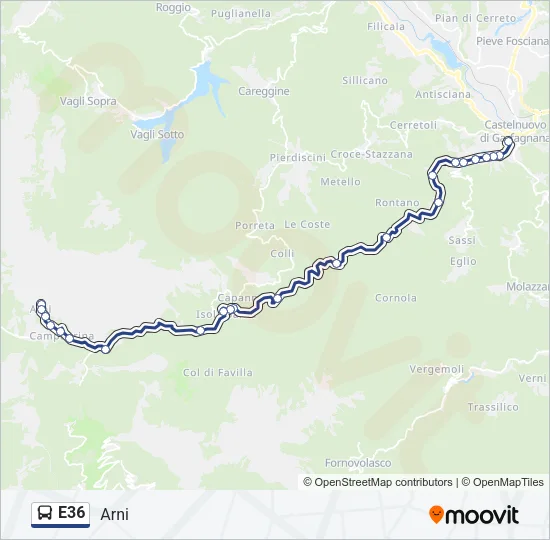 E36 Bus Line Map