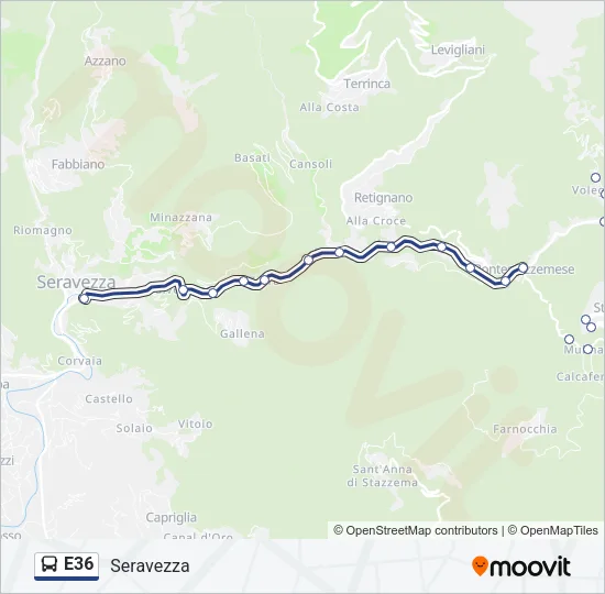 E36 Bus Line Map