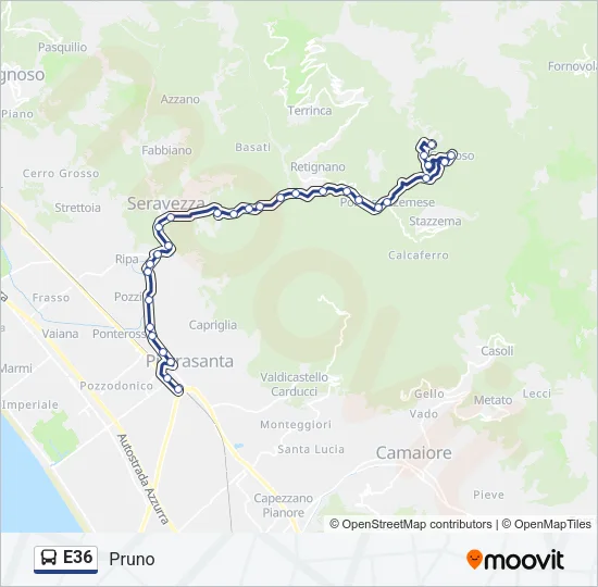 E36 Bus Line Map