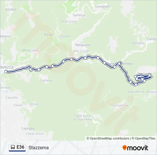 E36 Bus Line Map