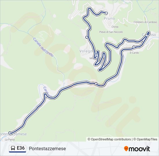 E36 bus Line Map