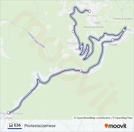 E36 Bus Line Map