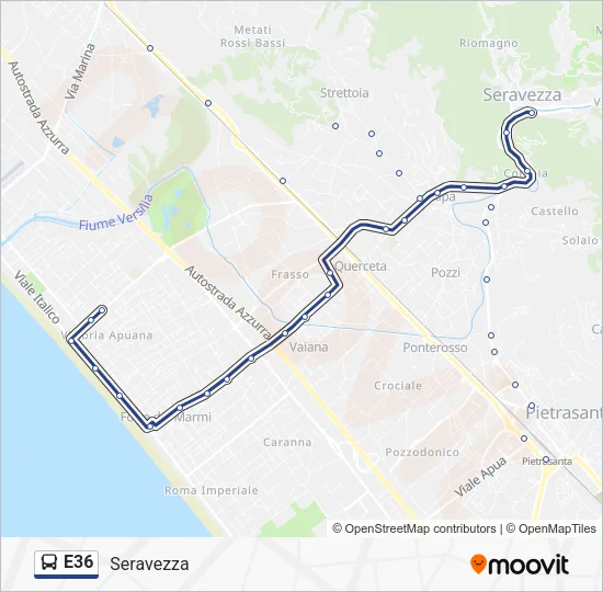 E36 Bus Line Map
