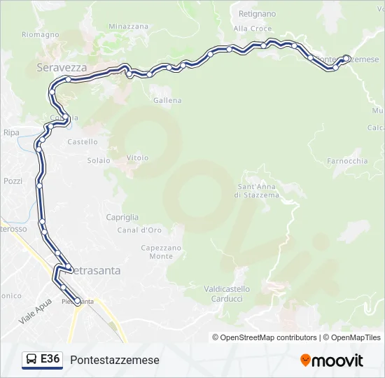 E36 Bus Line Map