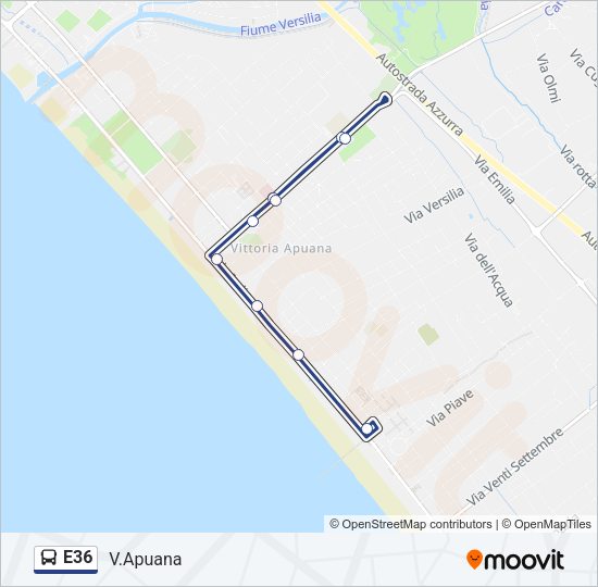E36 Bus Line Map