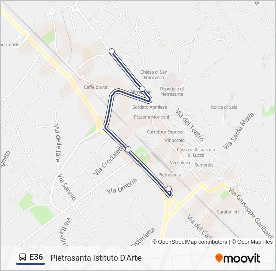 E36 Bus Line Map