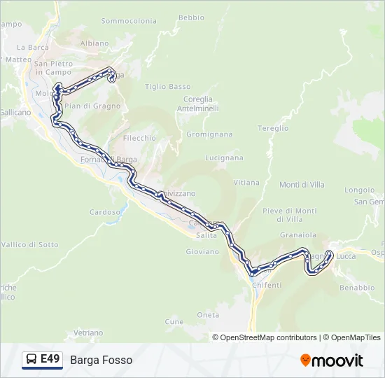 E49 Bus Line Map
