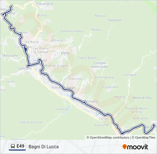 E49 Bus Line Map