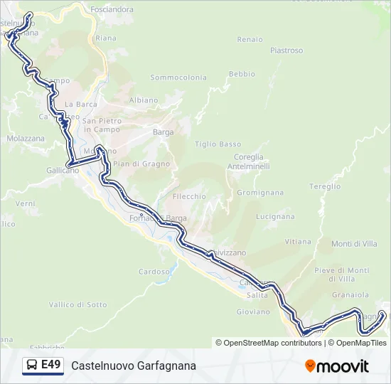 E49 Bus Line Map