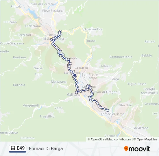E49 Bus Line Map