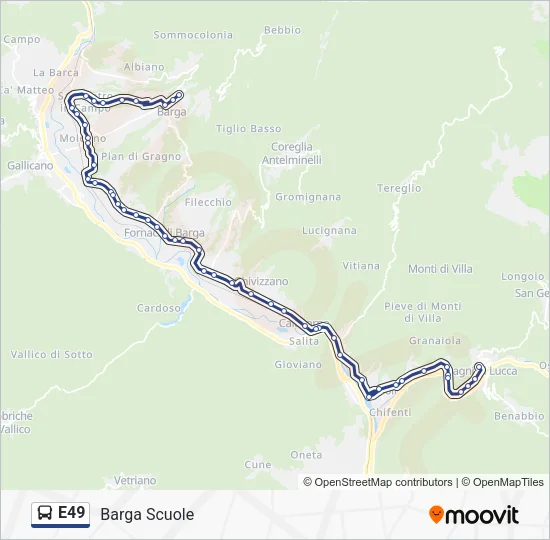E49 Bus Line Map
