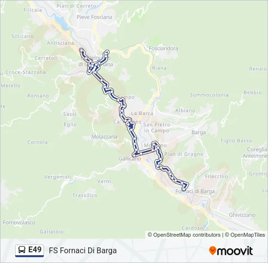 E49 Bus Line Map
