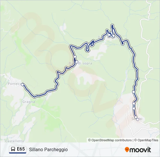 E65 Bus Line Map