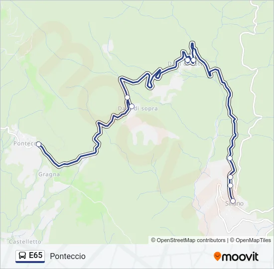 E65 Bus Line Map