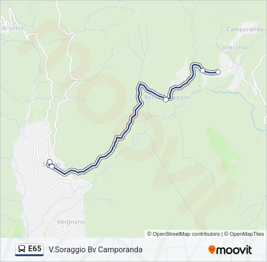 E65 Bus Line Map