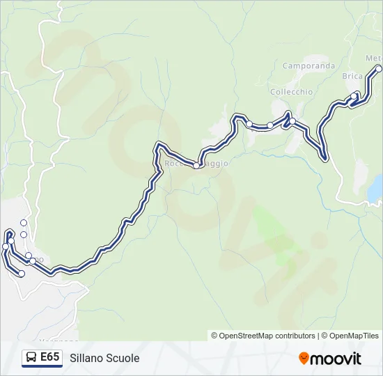 E65 Bus Line Map