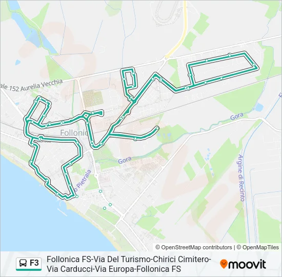 F3 Bus Line Map