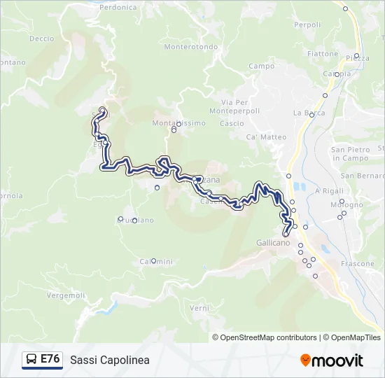 E76 Bus Line Map