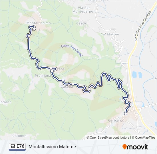 Percorso linea  E76